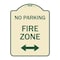 Signmission Fire Zone with Bidirectional Arrow Heavy-Gauge Aluminum Architectural Sign, 24" x 18", TG-1824-23969 A-DES-TG-1824-23969 - alternate 1
